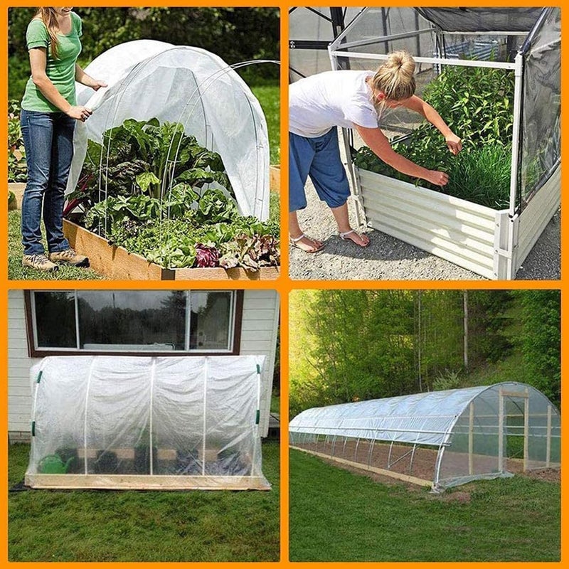 YLBFJXK 10' x 13' Clear Poly Tarp Heavy Duty with Grommets for Henhouse Porch Greenhouse Camping - Image 4